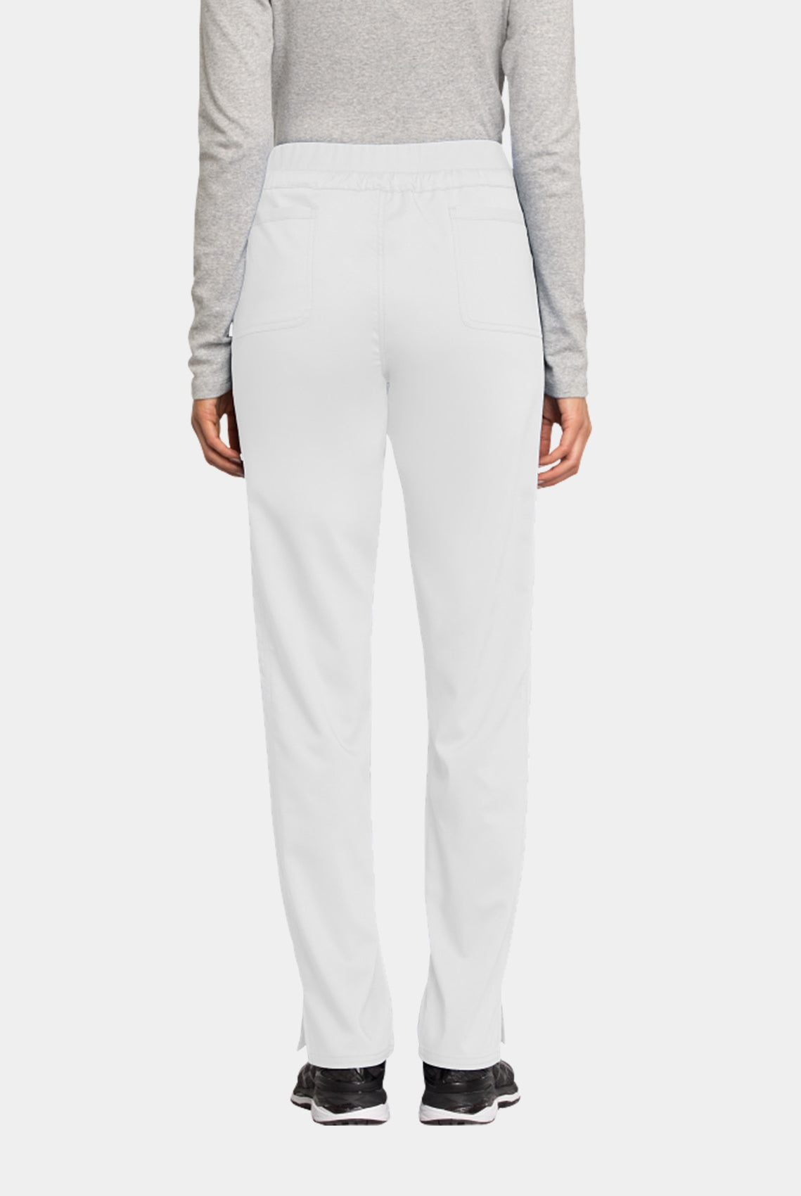 Cherokee WW Revolution Mid Rise Tapered Leg Drawstring Scrub Trousers WWE105-White-Back