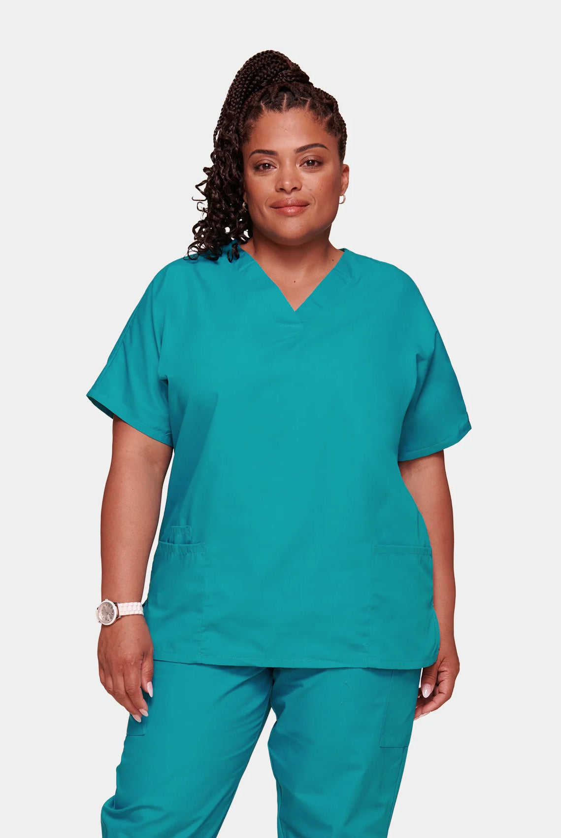 Cherokee Unisex Scrub Top Teal