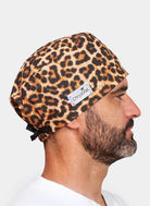 ChrysVal Long Hair Scrub Hat – Leopard Men