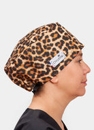 ChrysVal Long Hair Scrub Hat – Leopard - women