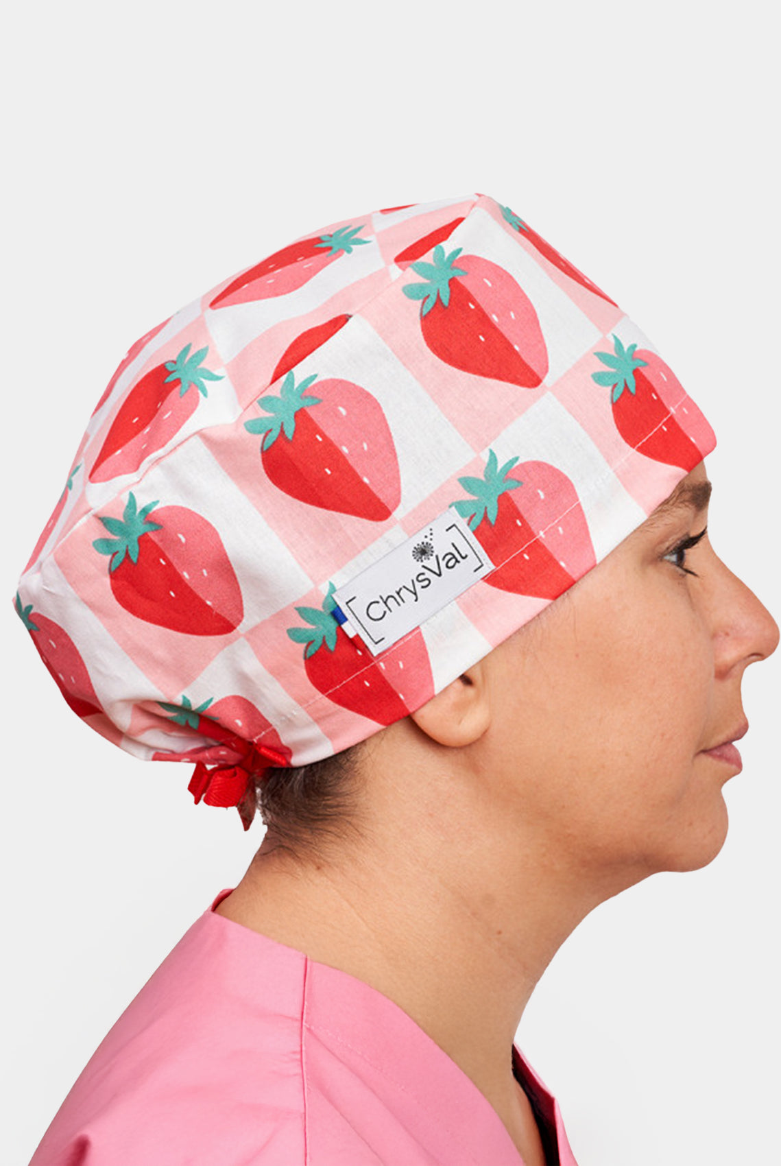 ChrysVal Long Hair Scrub Hat – Strawberry women