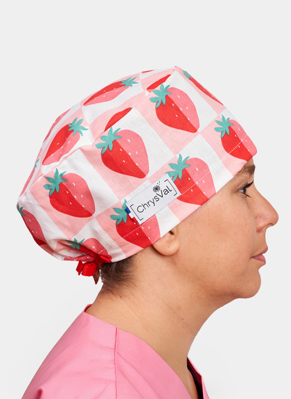 ChrysVal Long Hair Scrub Hat – Strawberry women