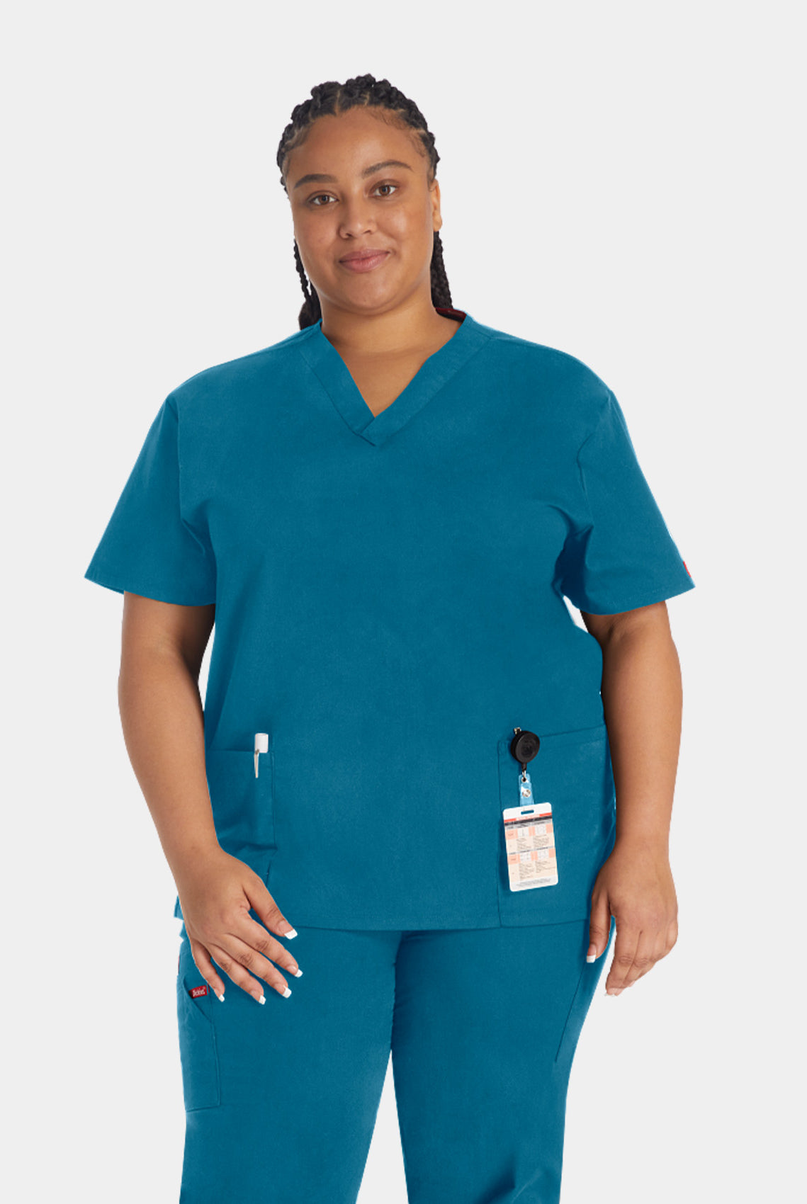 Dickies EDS Signature V-Neck Scrub Top DKE86706-Caribbean