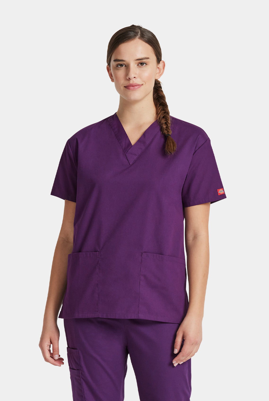 Dickies EDS Signature V-Neck Scrub Top DKE86706-Eggplant