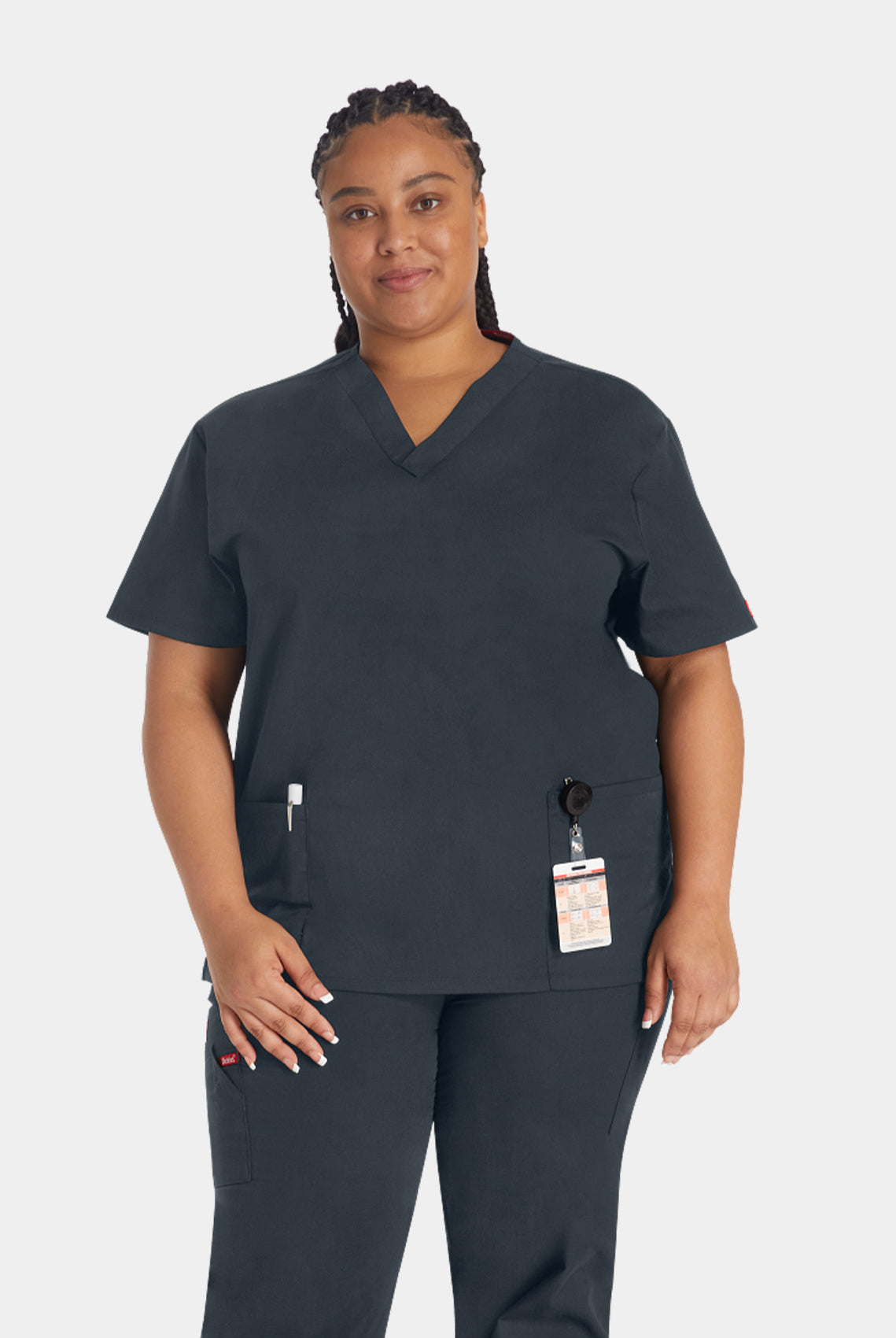 Dickies EDS Signature V-Neck Scrub Top DKE86706-Pewter