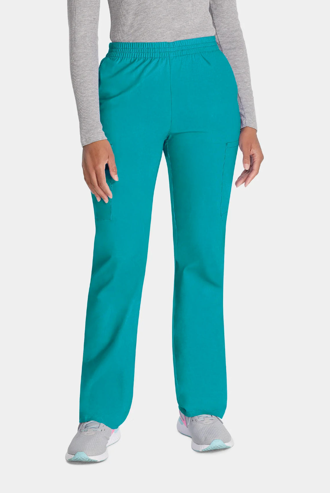 Dickies EDS Signature Ladies Natural Rise Tapered Leg Pull-On Scrub Trousers DKE86106 Teal