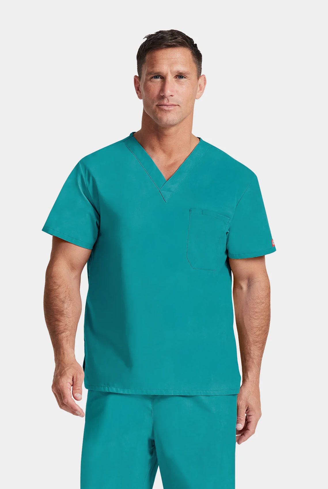 Dickies EDS Signature Unisex Tuckable V-neck Scrub Top DKE83706 Teal