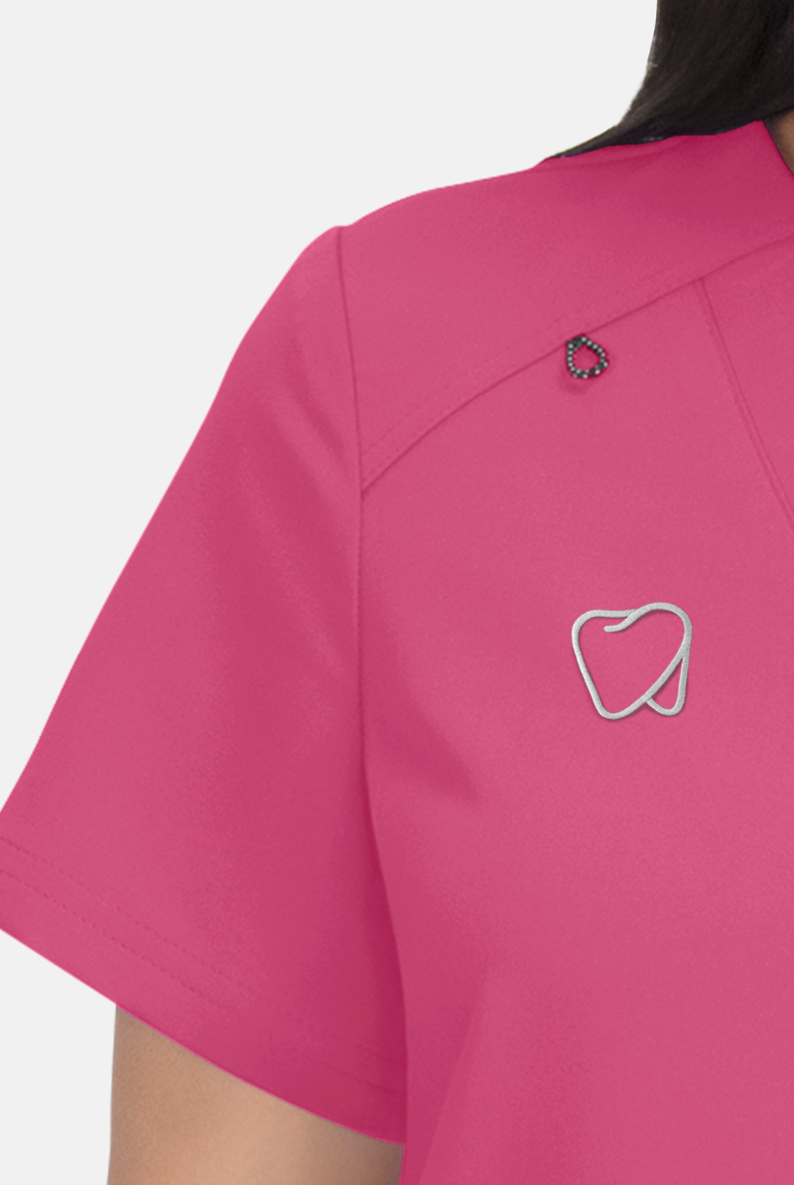 Hustle and heart geranium embroidery close-up