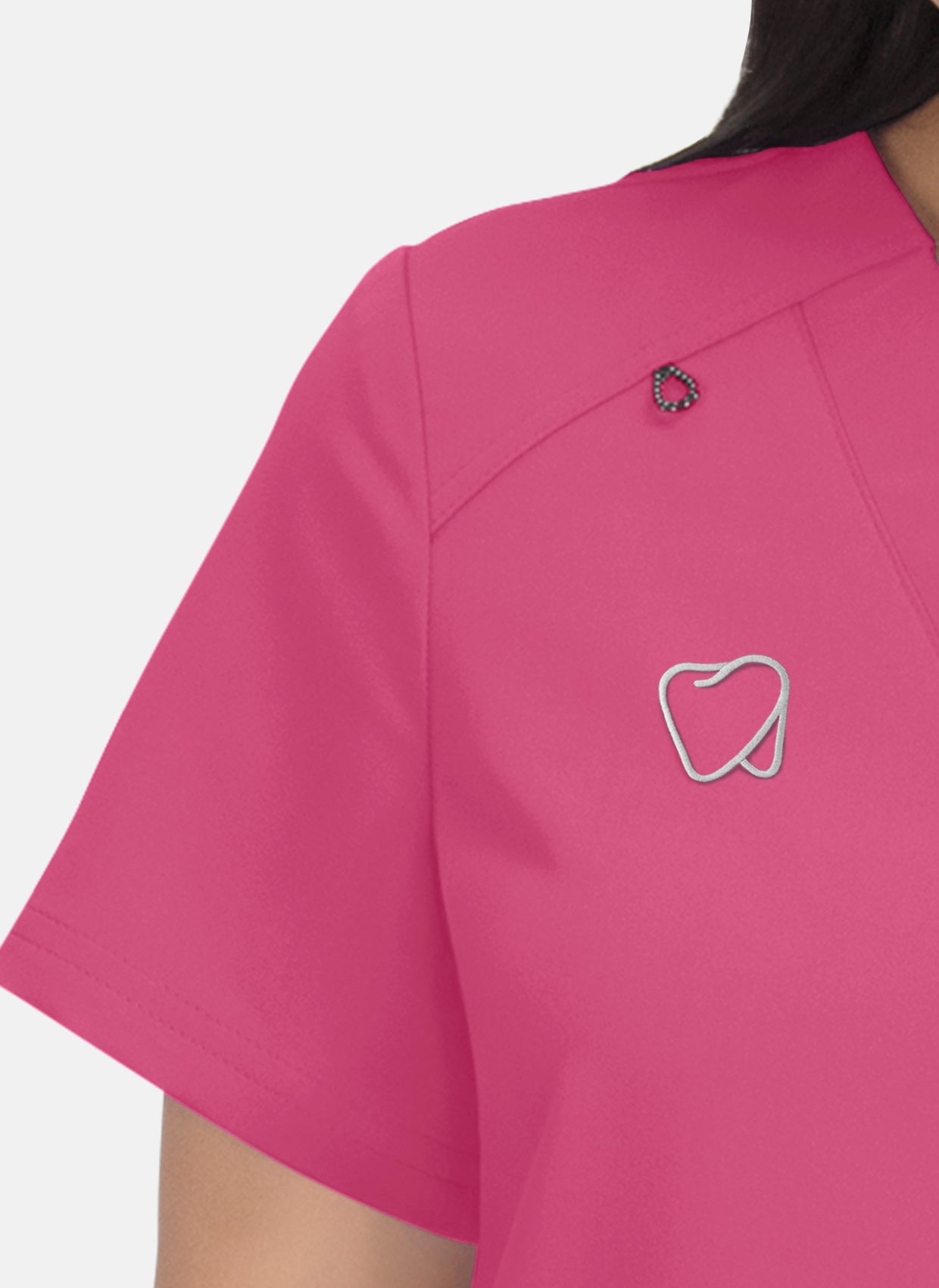 Hustle and heart geranium embroidery close-up