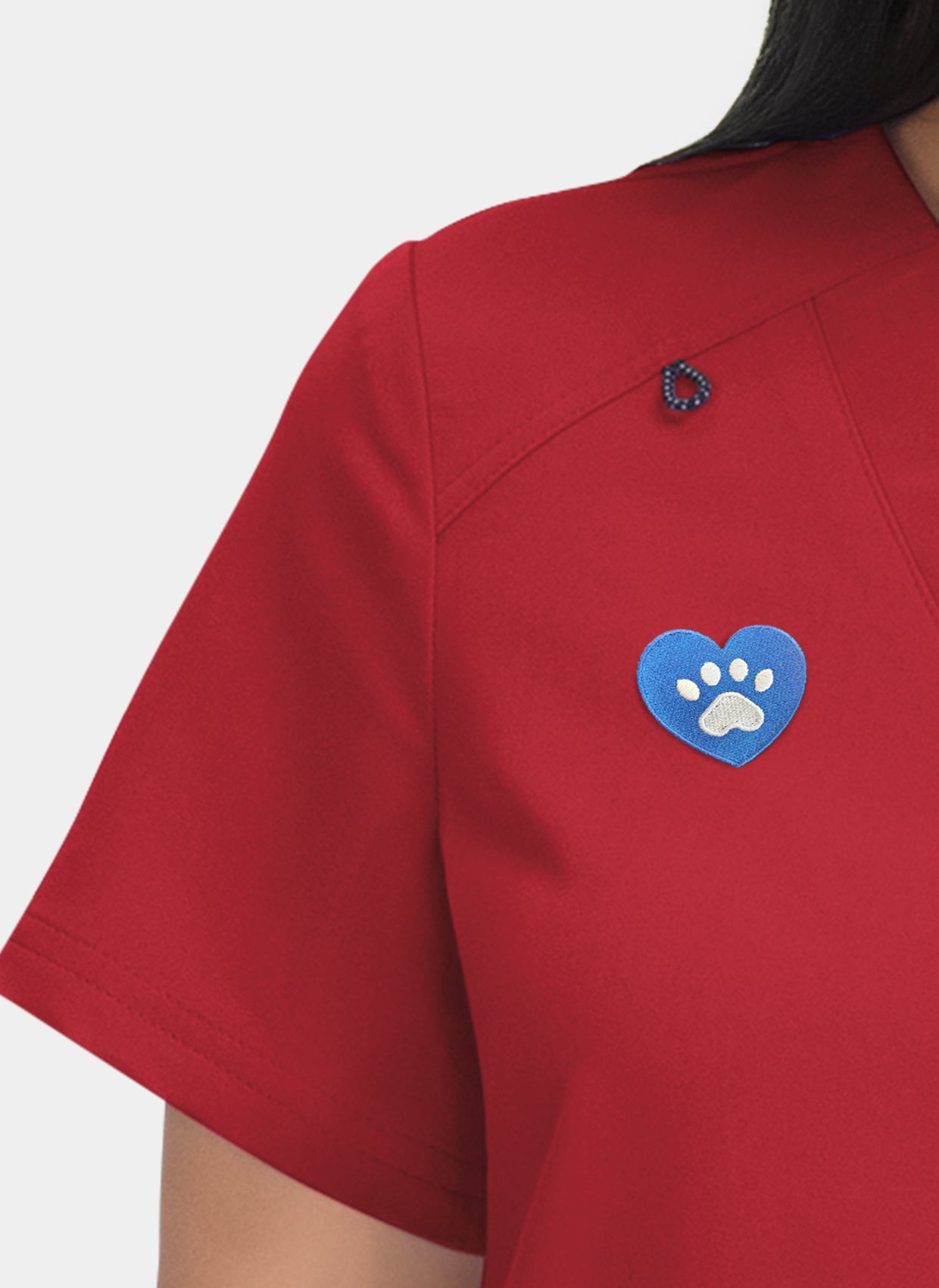 Hustle and heart ruby embroidery close-up