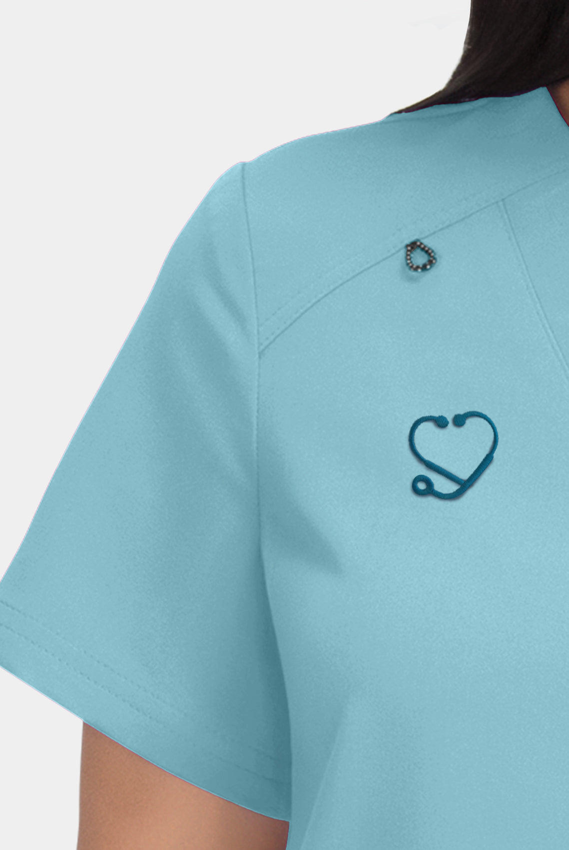 Hustle and Heart SeaGlass embroidery close-up