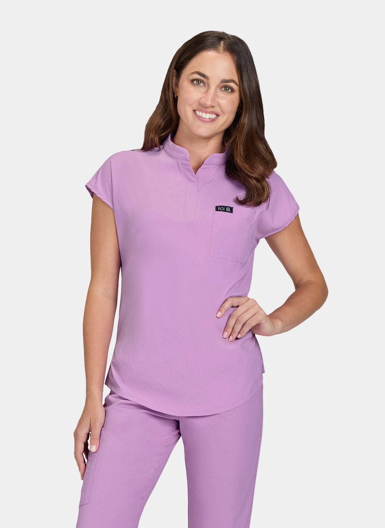 Koi Basics Ari Scrub Top Bloom Lavender