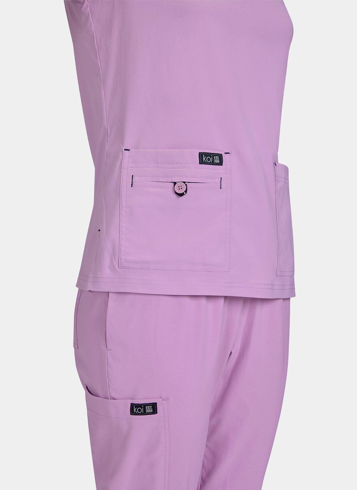 Koi Basics Becca Scrub Top Bloom Lavender Zoom