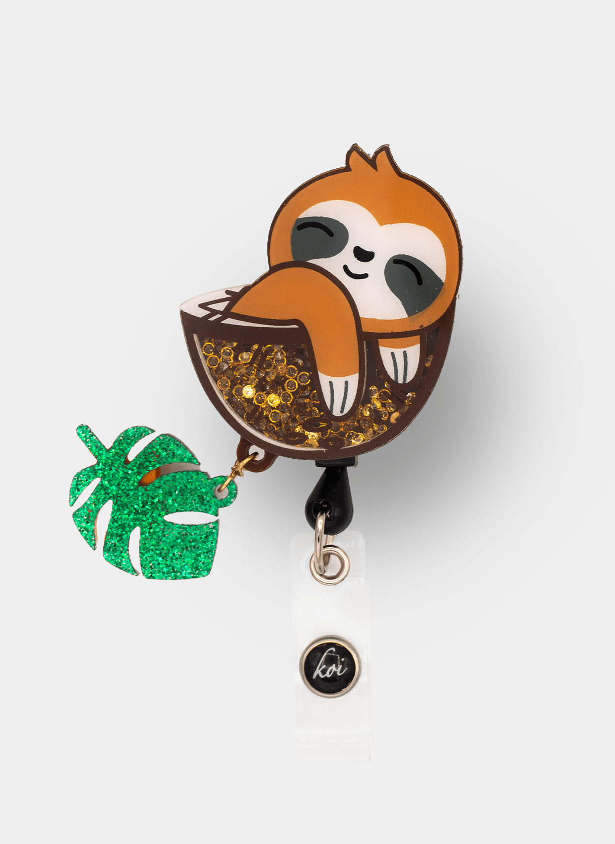 Koi Retractable Shaker Badge Reel Badges Sloth