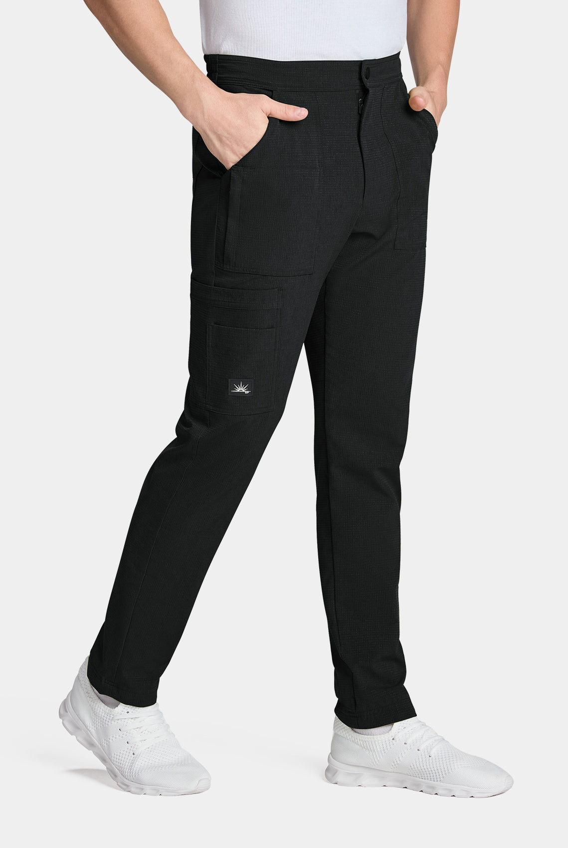 Men's Koi Solis black scrub trousers