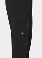 Close-up men's Koi Solis black scrub trousers