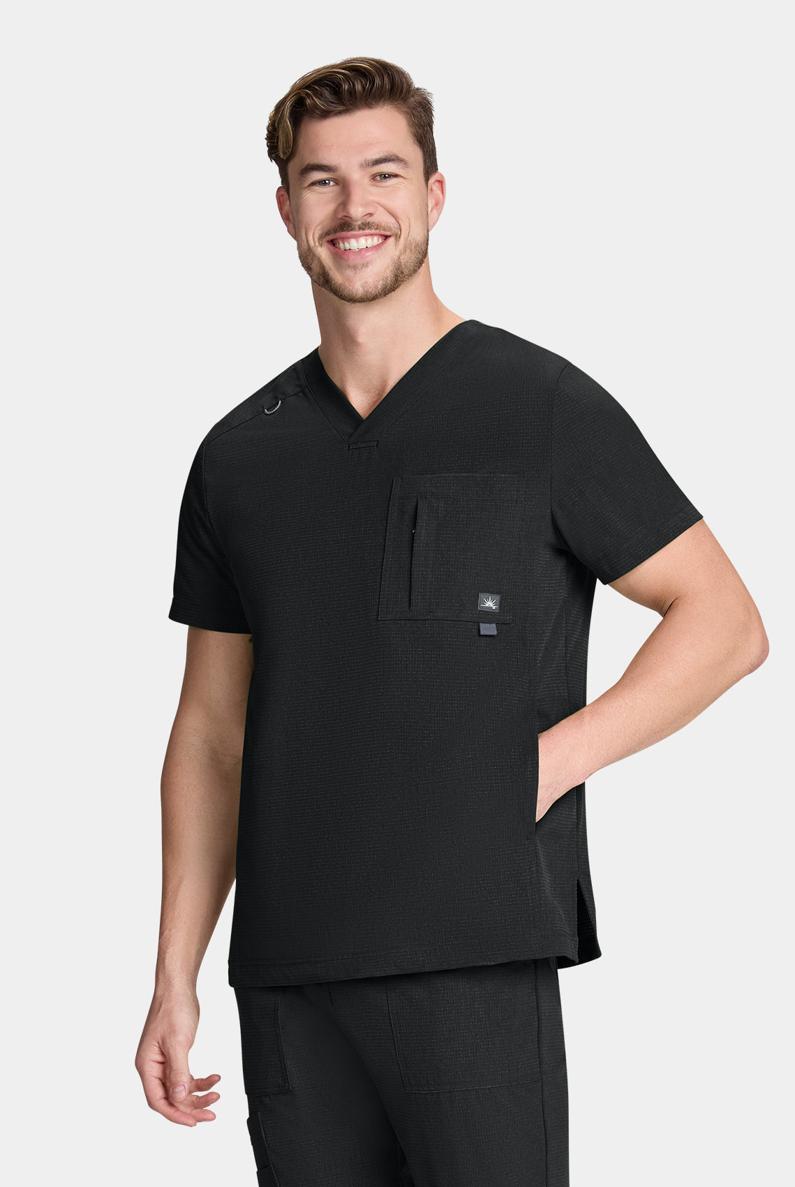 Men's Koi Solis Black Caldwell scrub top