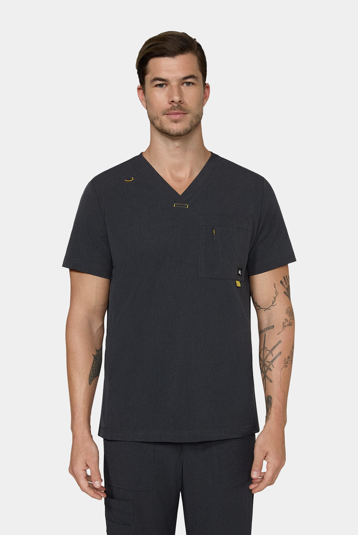 Men's Koi Solis Caldwell scrub top charcoal