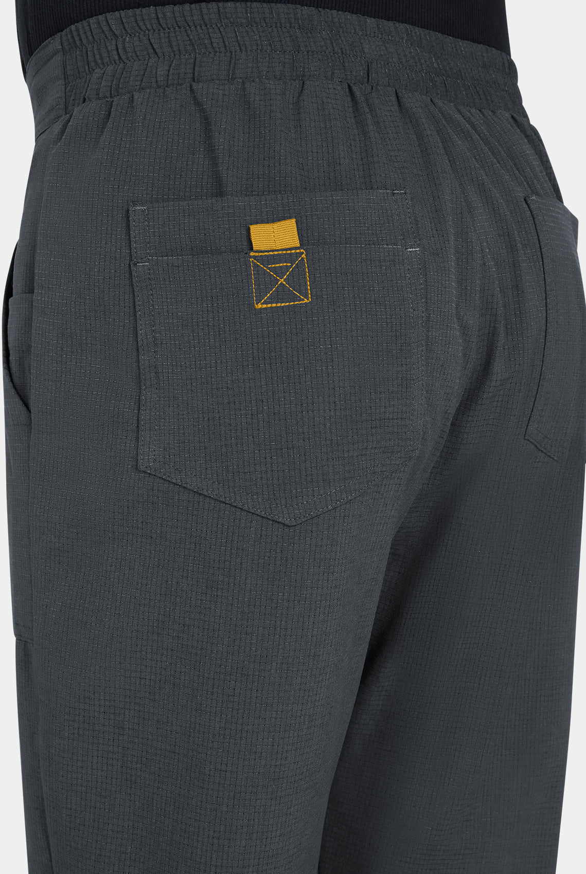 Men's Koi Solis scrub trousers charcoal-closeup