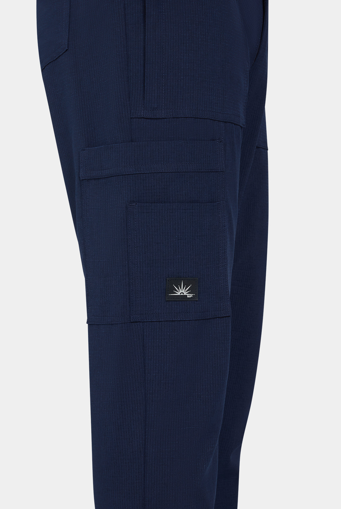 Men's Koi Solis Scrub trousers Navy closeup