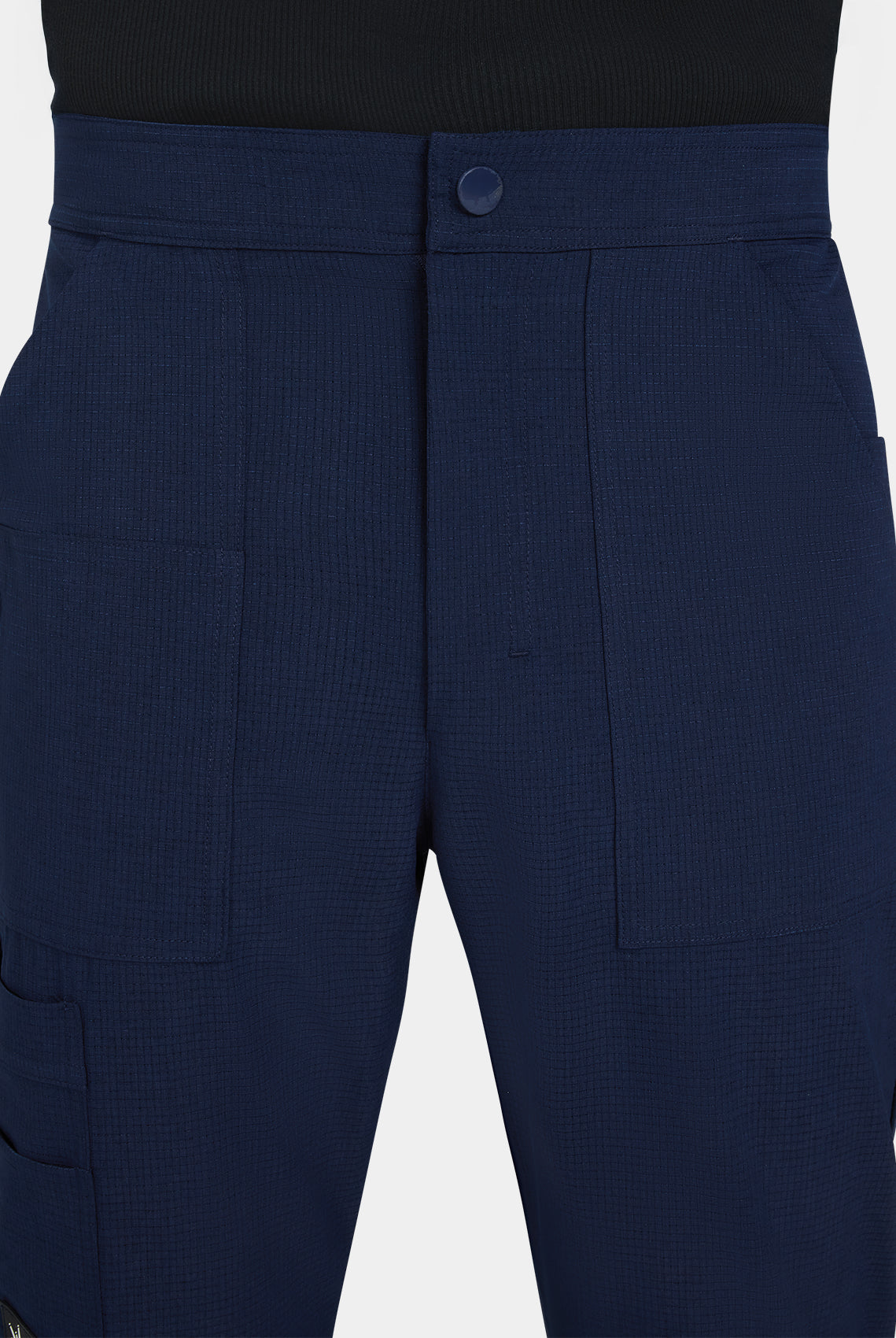Men's Koi Solis Scrub trousers Navy closeup