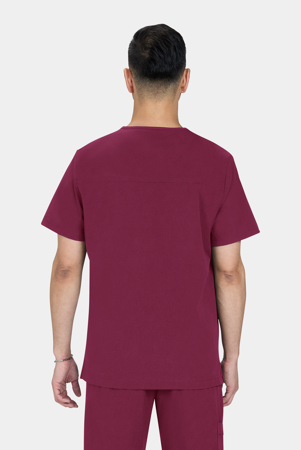 Koi Solis Caldwell Scrub Top Wine Back