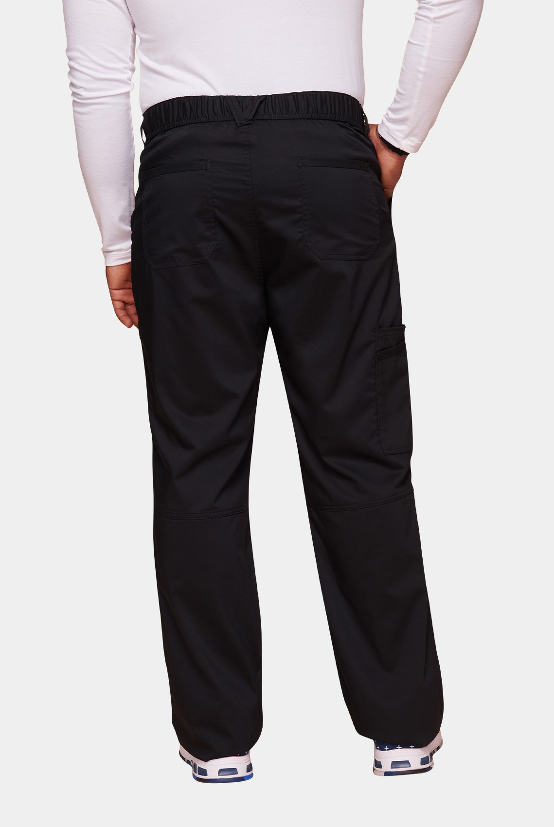 Cherokee WW Revolution Men's Mid Rise Tapered Leg Scrub Trousers WWE140-Black-Back