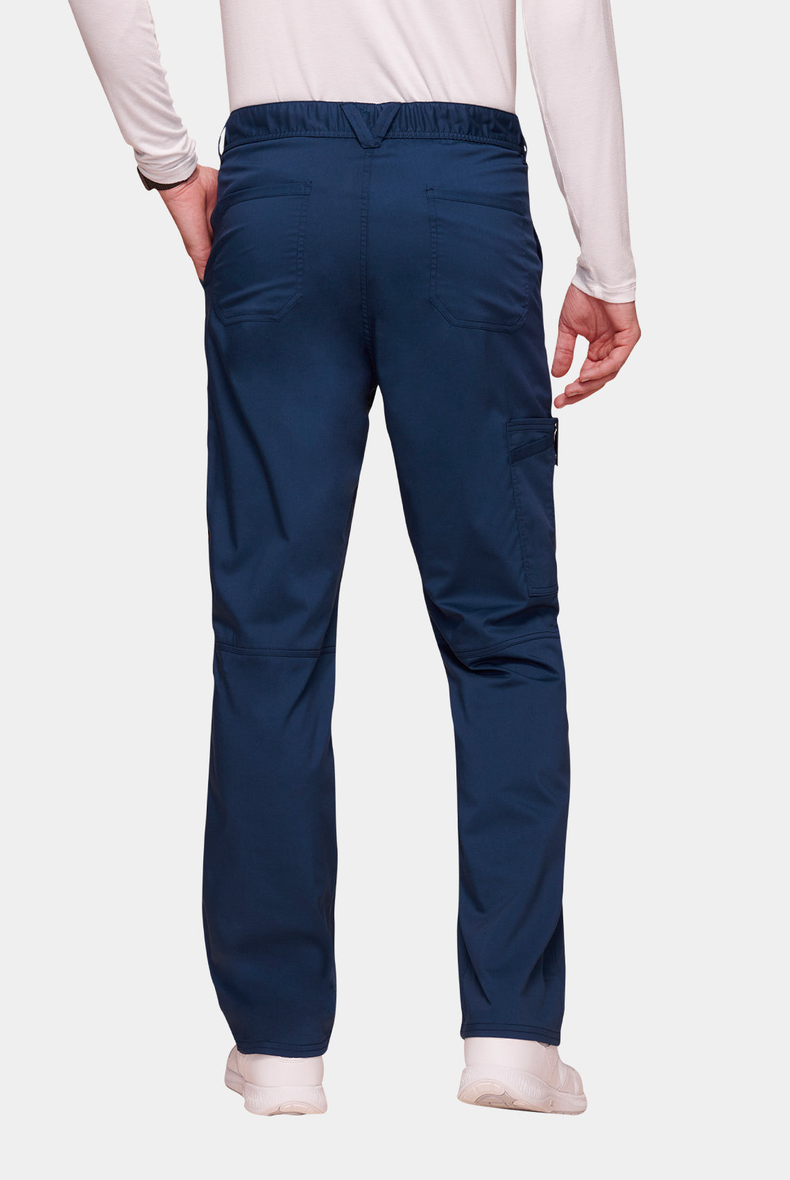 Cherokee WW Revolution Men's Mid Rise Tapered Leg Scrub Trousers WWE140-Navy-Back