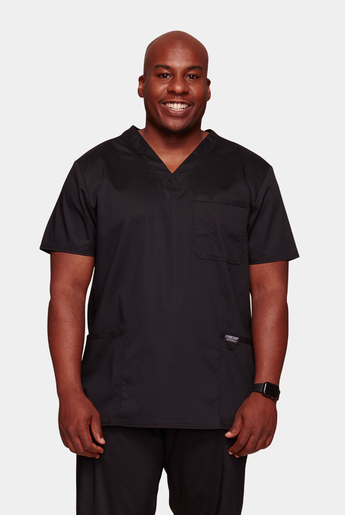 Cherokee WW Revolution Men's V-Neck Scrub Top WWE670-Black