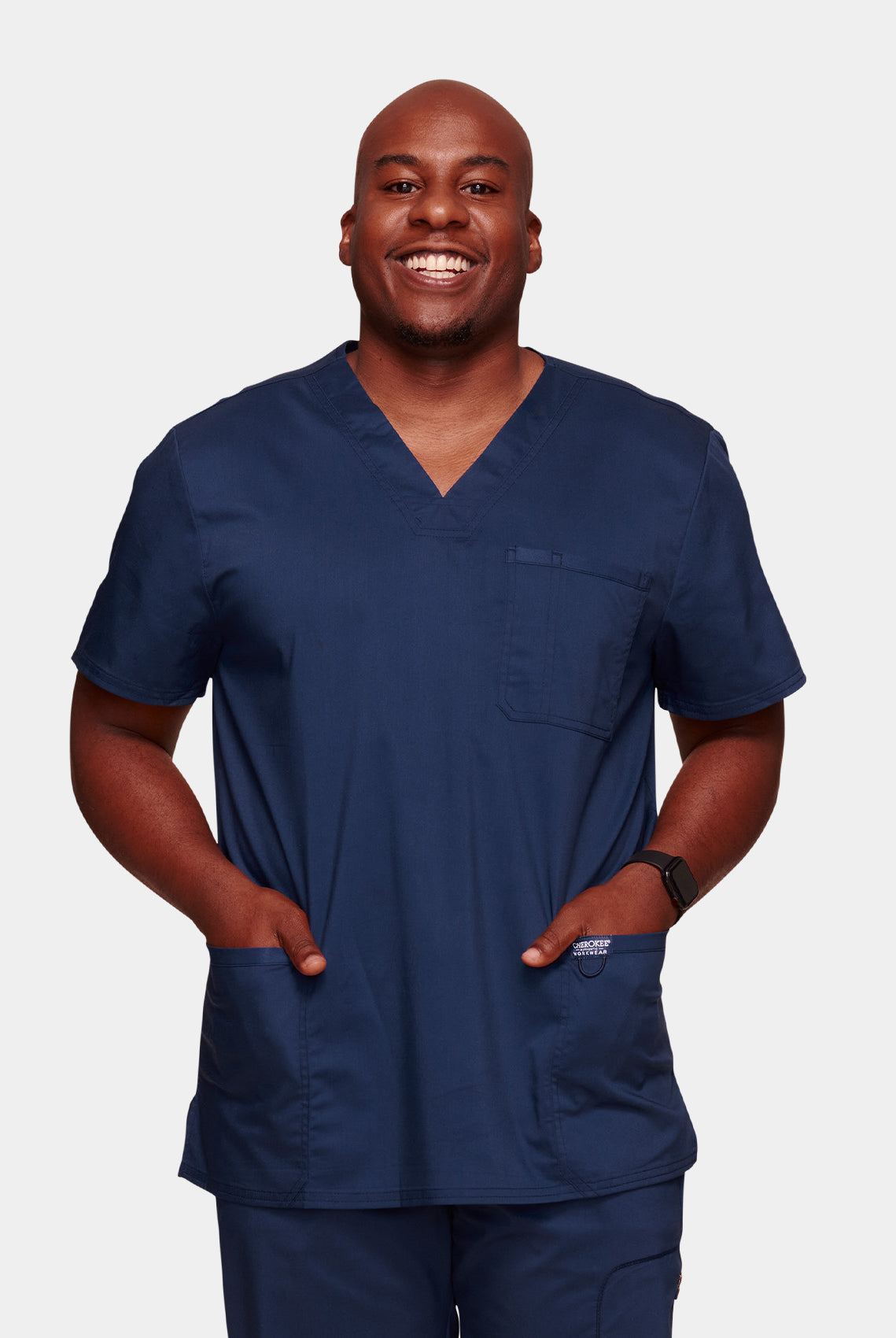 Cherokee WW Revolution Men's V-Neck Scrub Top WWE670-Navy
