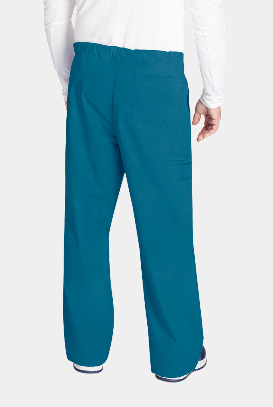 Cherokee Core Stretch Unisex Drawstring Cargo Scrub Trousers WWE4043-Caribbean-Back