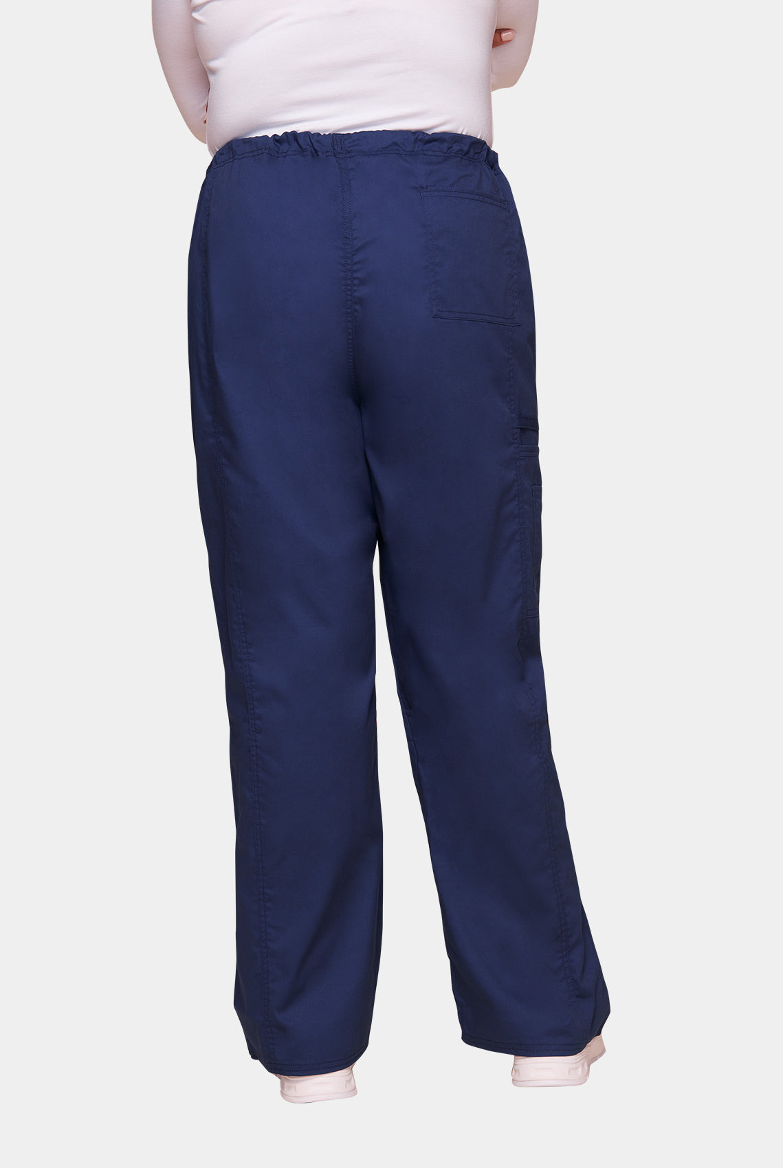 Cherokee Core Stretch Unisex Drawstring Cargo Scrub Trousers WWE4043-Navy-Back
