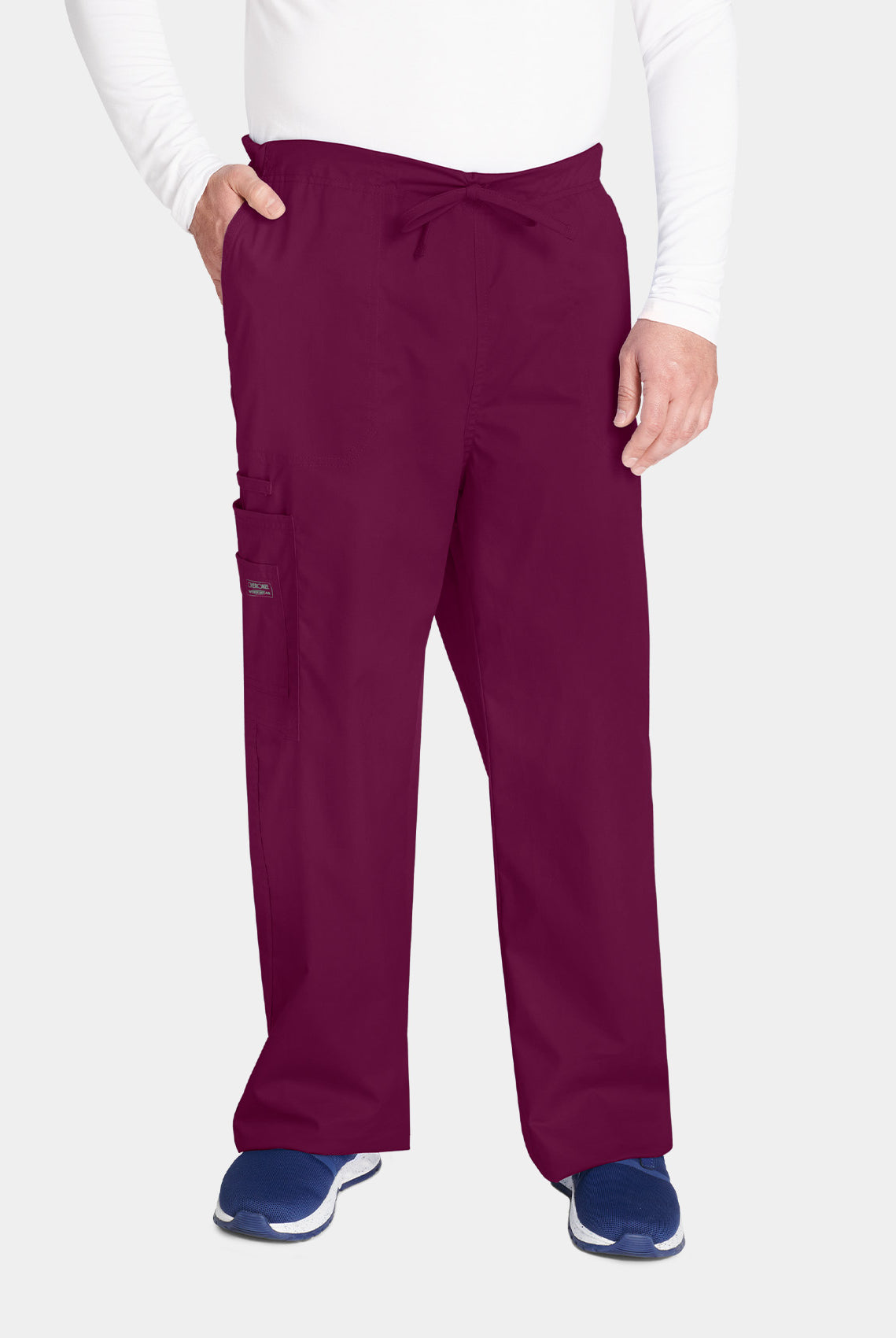 Cherokee Core Stretch Unisex Drawstring Cargo Scrub Trousers WWE4043-Wine