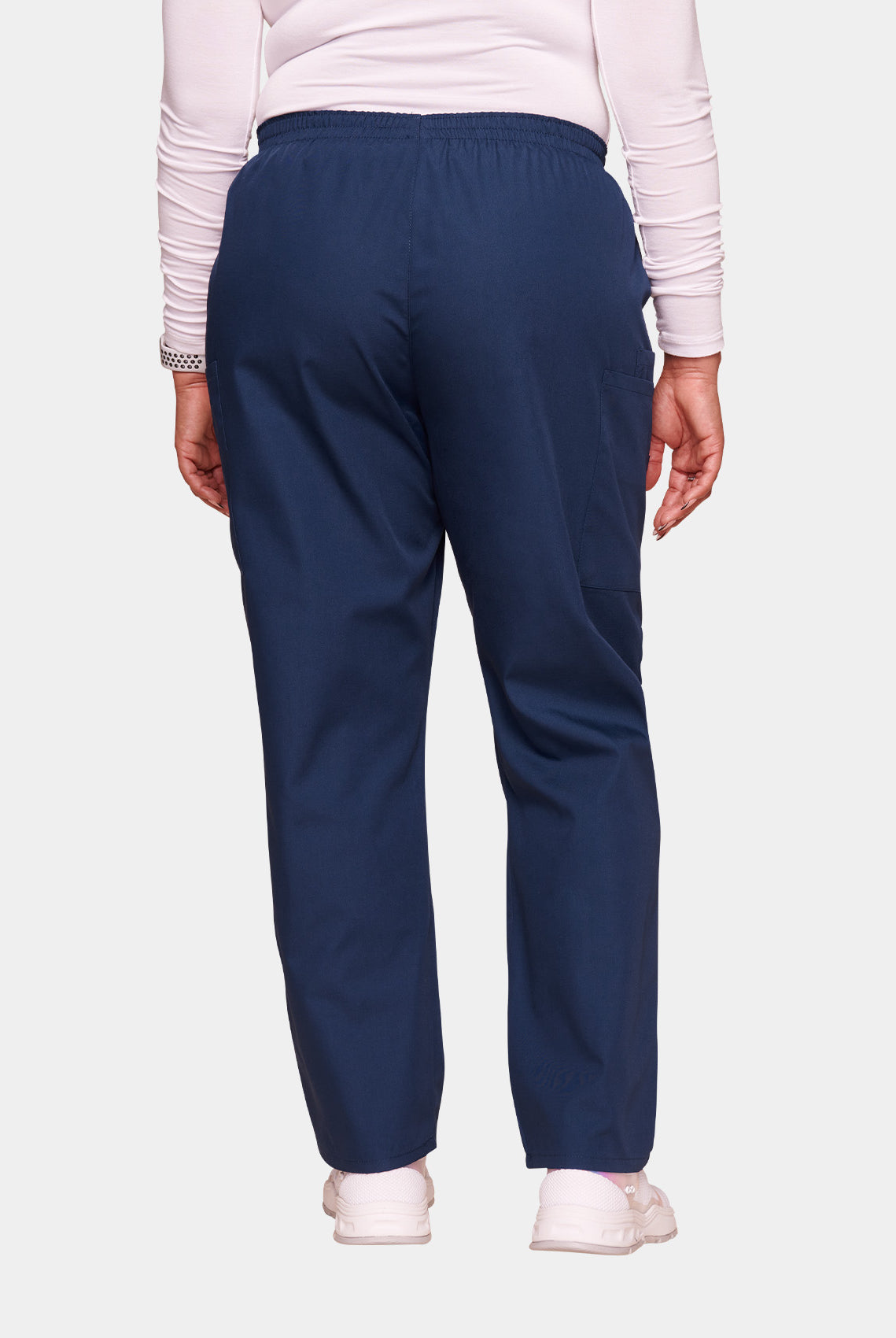 Cherokee Unisex Elasticated Scrub Trousers-Navy-Back