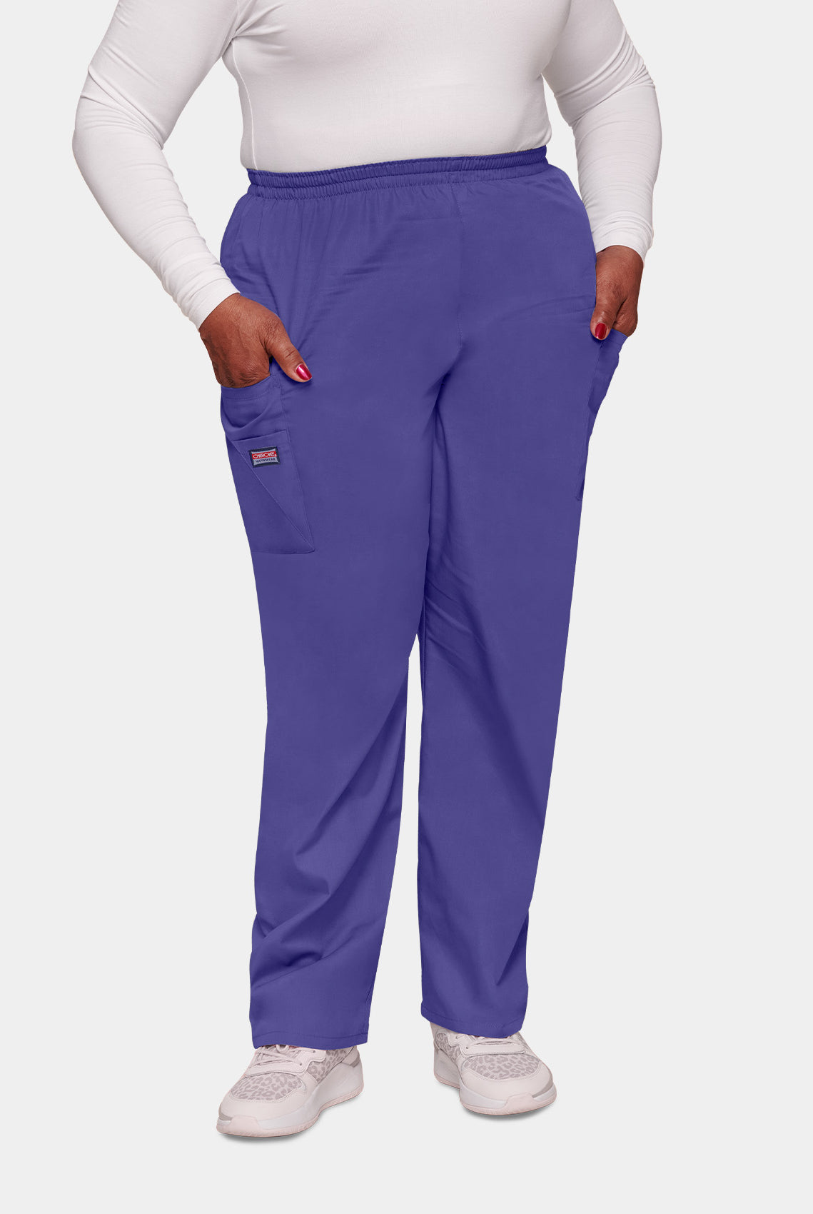 Cherokee Unisex Elasticated Scrub Trousers-Grape