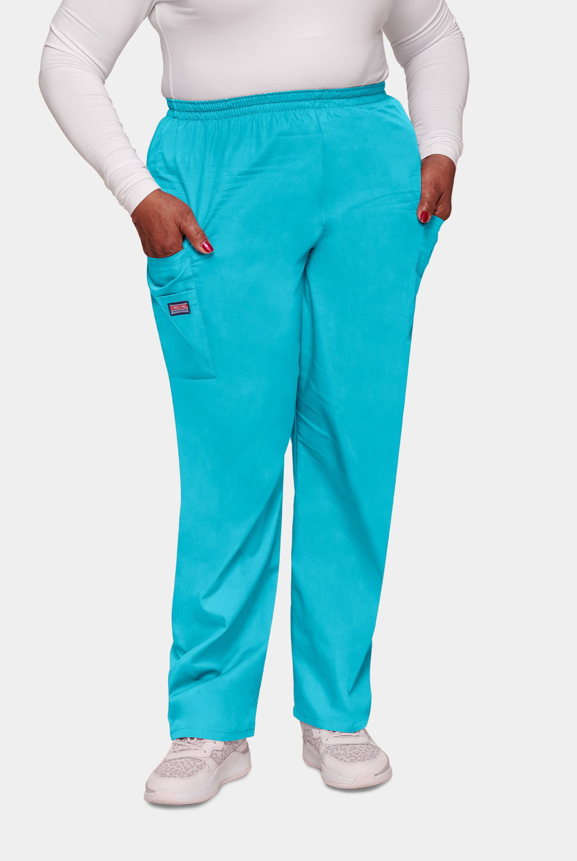 Cherokee Unisex Elasticated Scrub Trousers-Turquoise