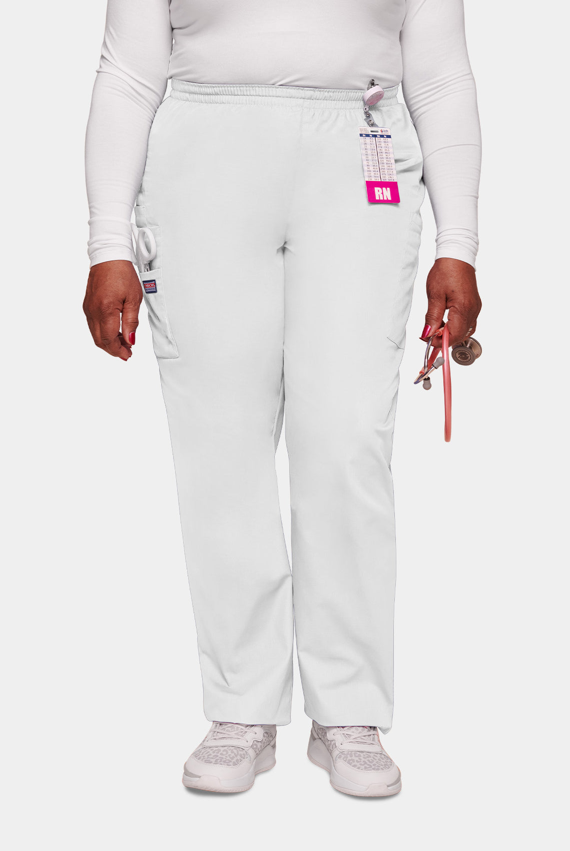 Cherokee Unisex Elasticated Scrub Trousers-White