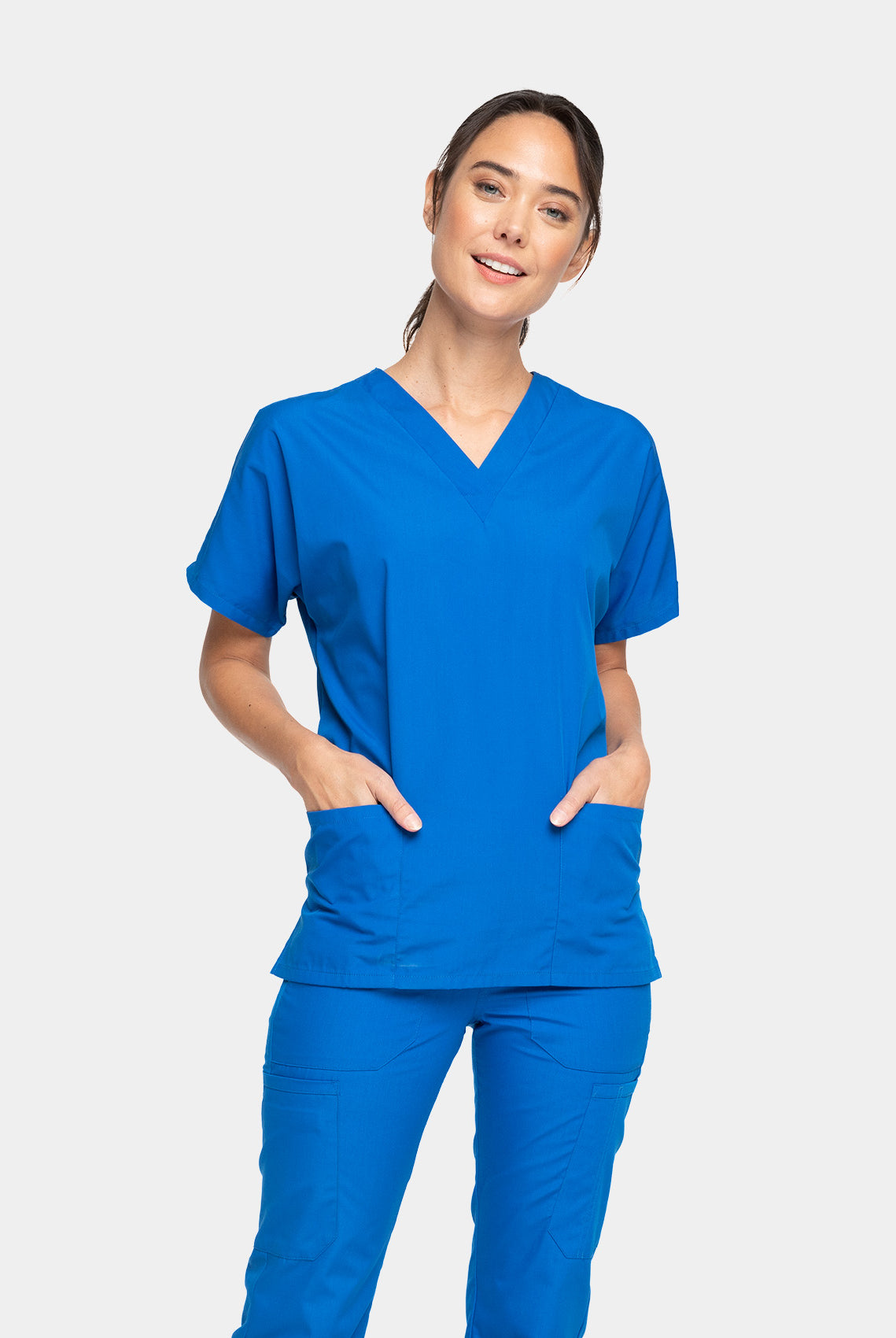 Cherokee Unisex Scrub Top - Royal