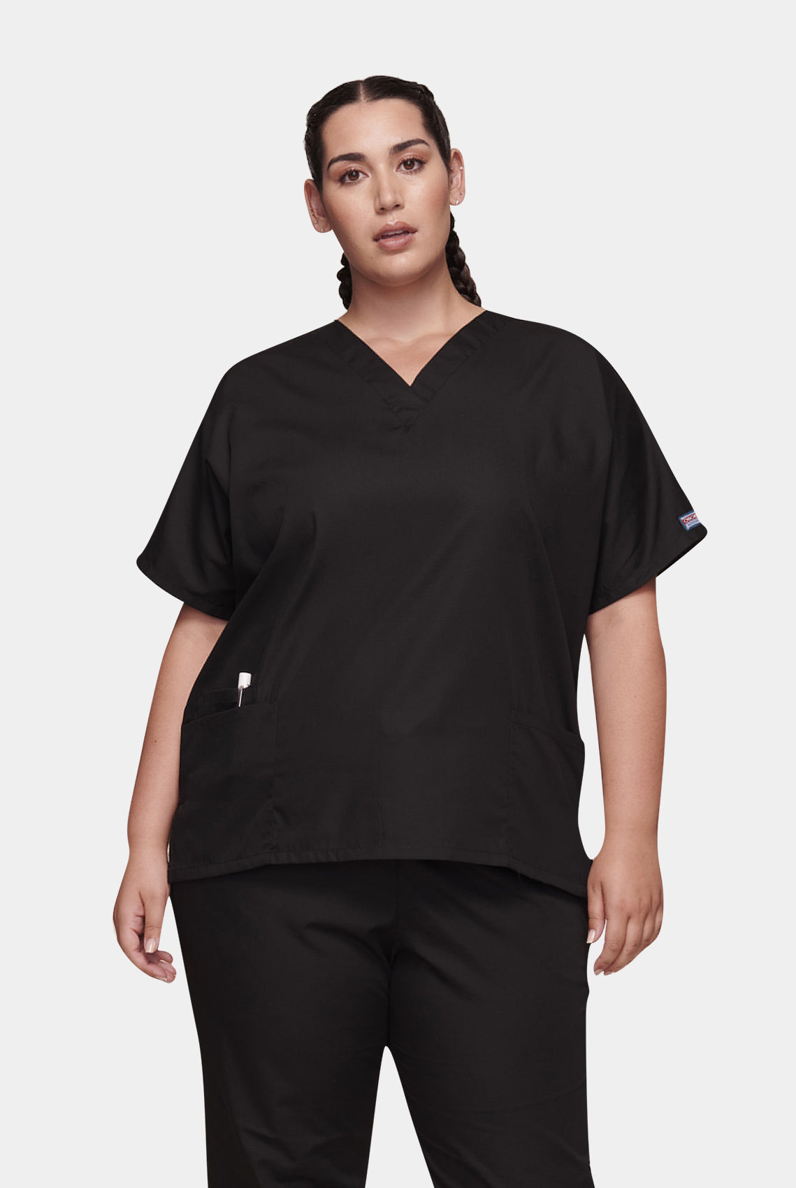 Cherokee Unisex Scrub Top - Black