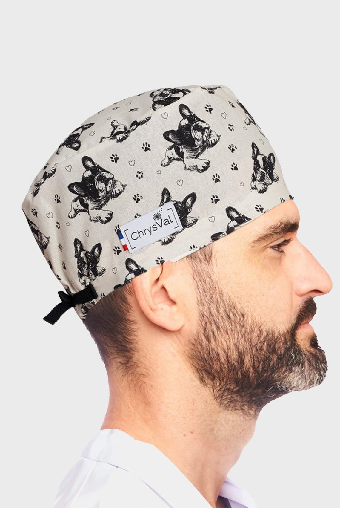 Unisex-ChrysVal-Long-Hair-Scrub-Hat-Bully-dog-2