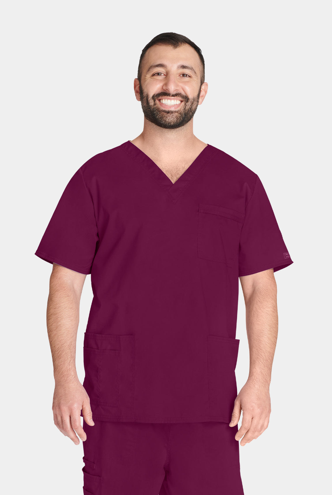 Cherokee Core Stretch Unisex V-Neck Scrub Top WWE4725-Wine