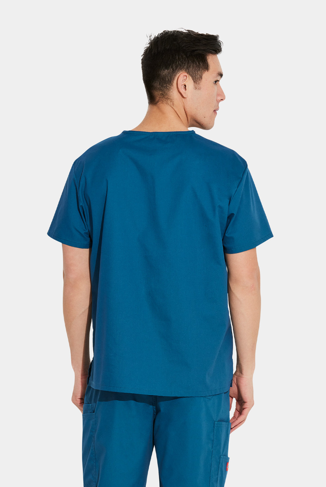 Dickies EDS Signature Unisex Tuckable V-Neck Scrub Top DKE83706-Caribbean-Back
