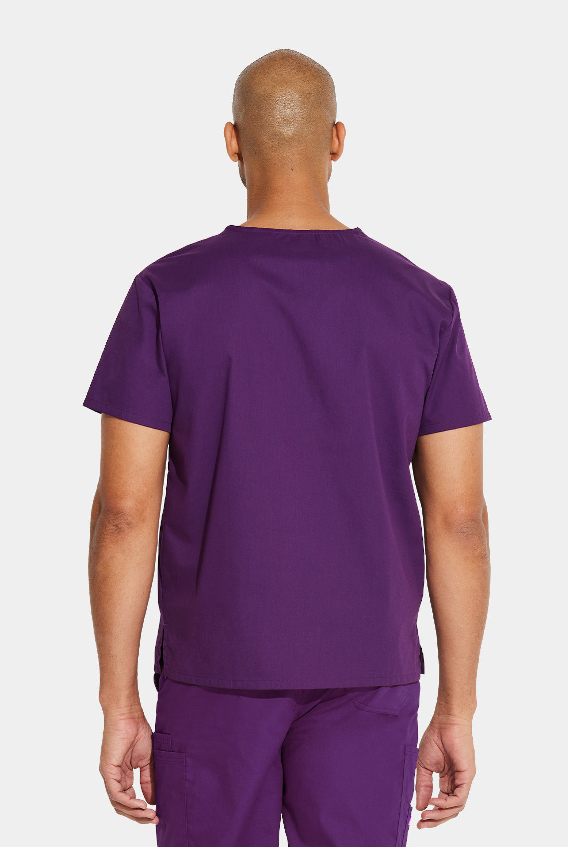 Dickies EDS Signature Unisex Tuckable V-Neck Scrub Top DKE83706-Eggplant-Back