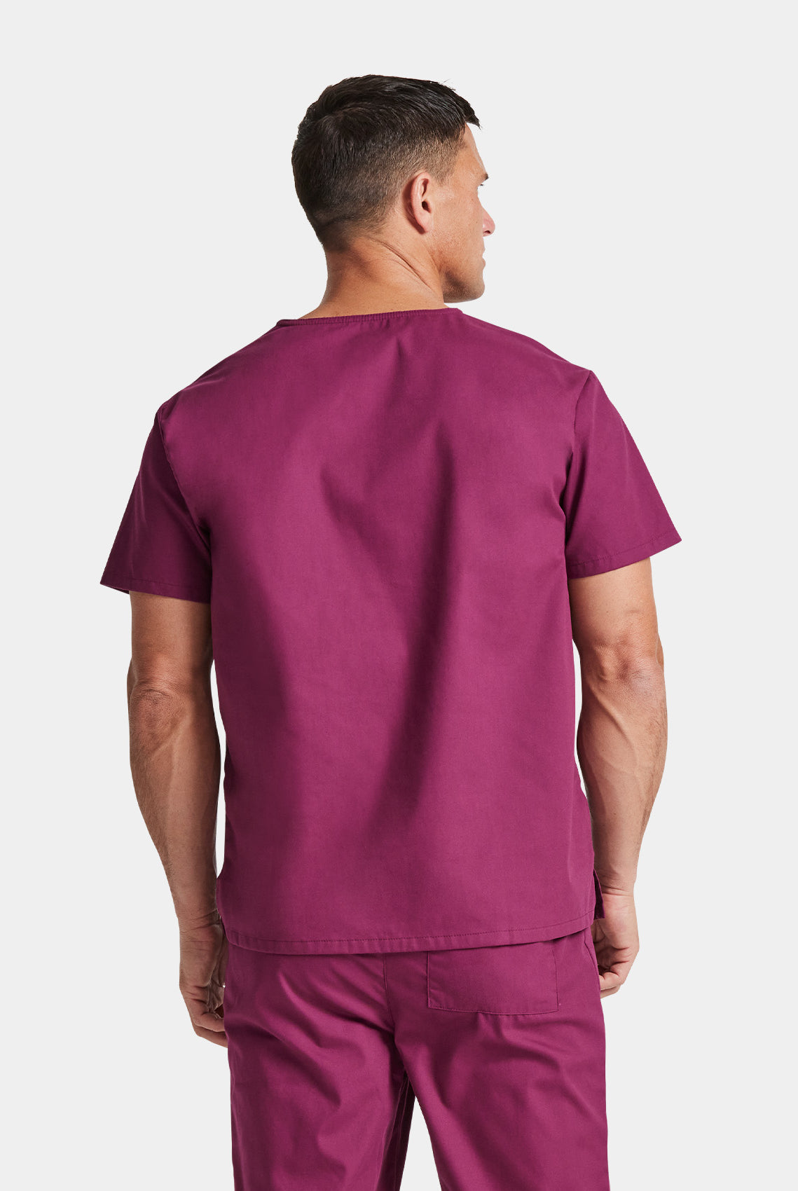 Dickies EDS Signature Unisex Tuckable V-Neck Scrub Top DKE83706-Wine-Back