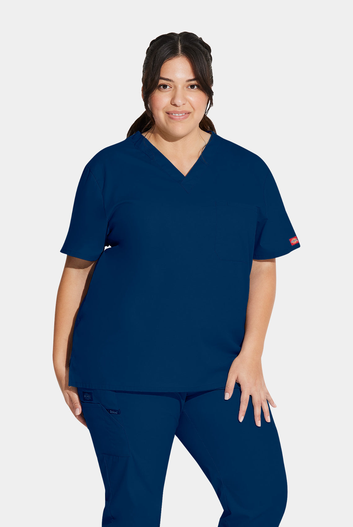 Dickies EDS Signature Unisex Tuckable V-Neck Scrub Top DKE83706-Navy