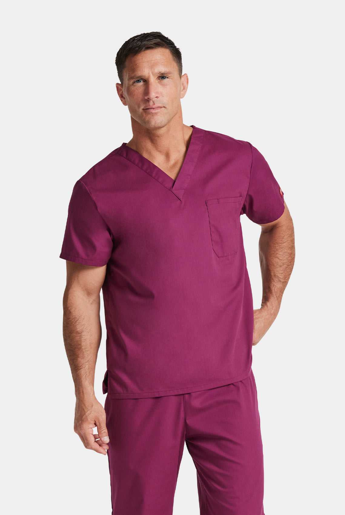 Dickies EDS Signature Unisex Tuckable V-Neck Scrub Top DKE83706-Wine