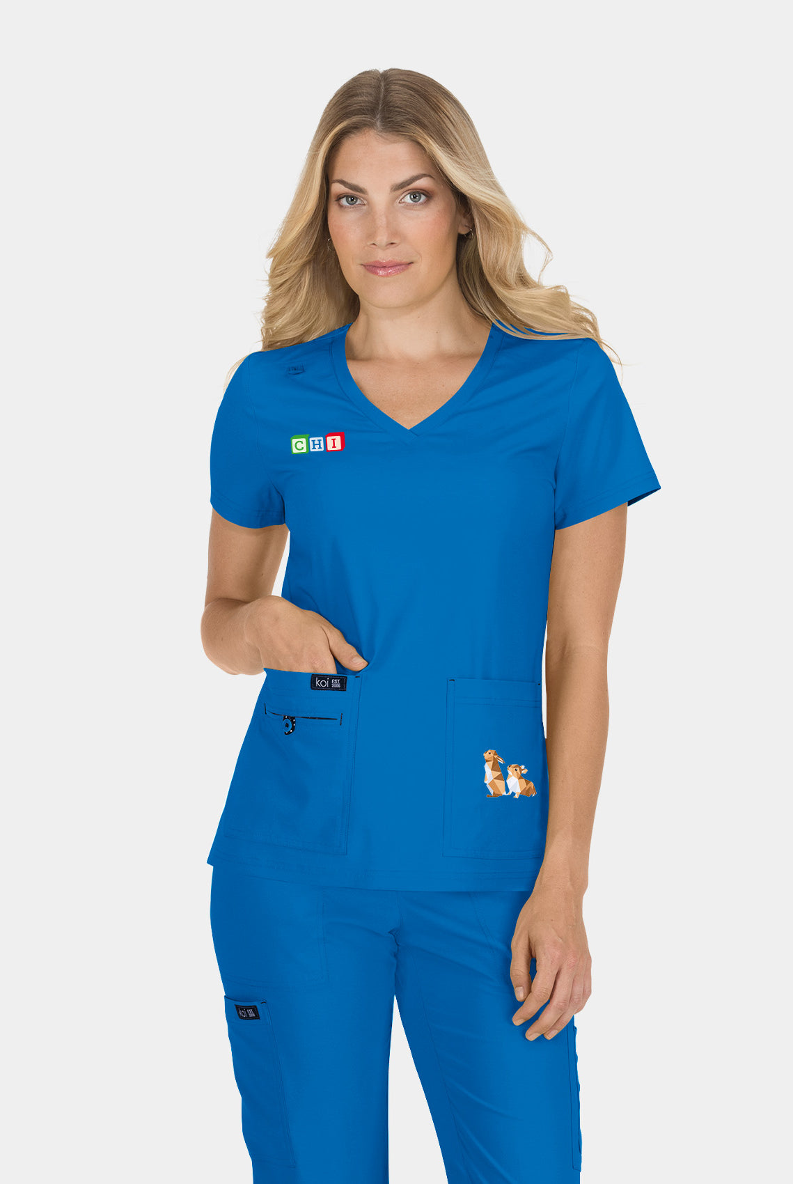 CHI Staff Nurse - Koi Basics Becca Scrub Top