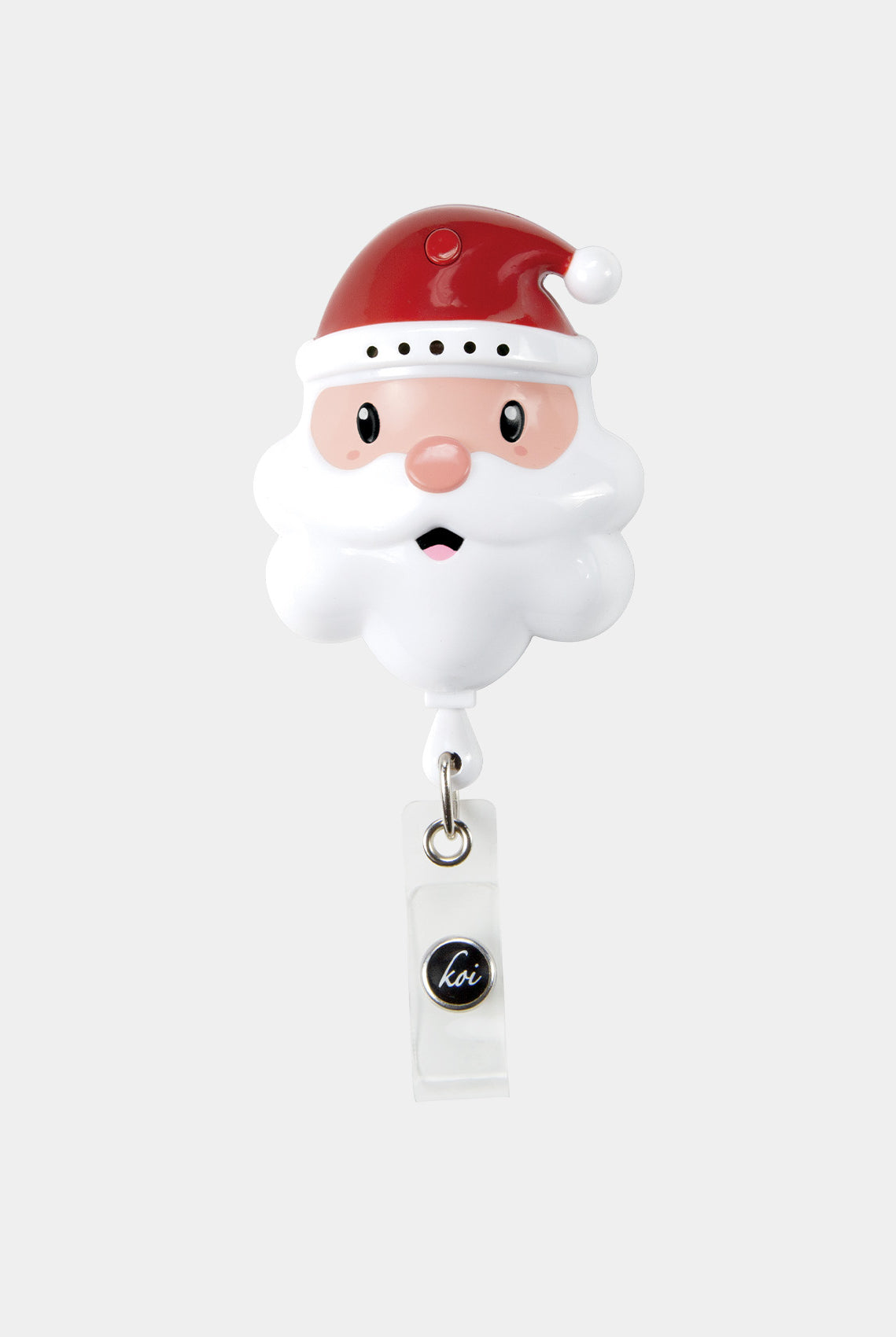 Koi Retractable Badge with Sound - Santa