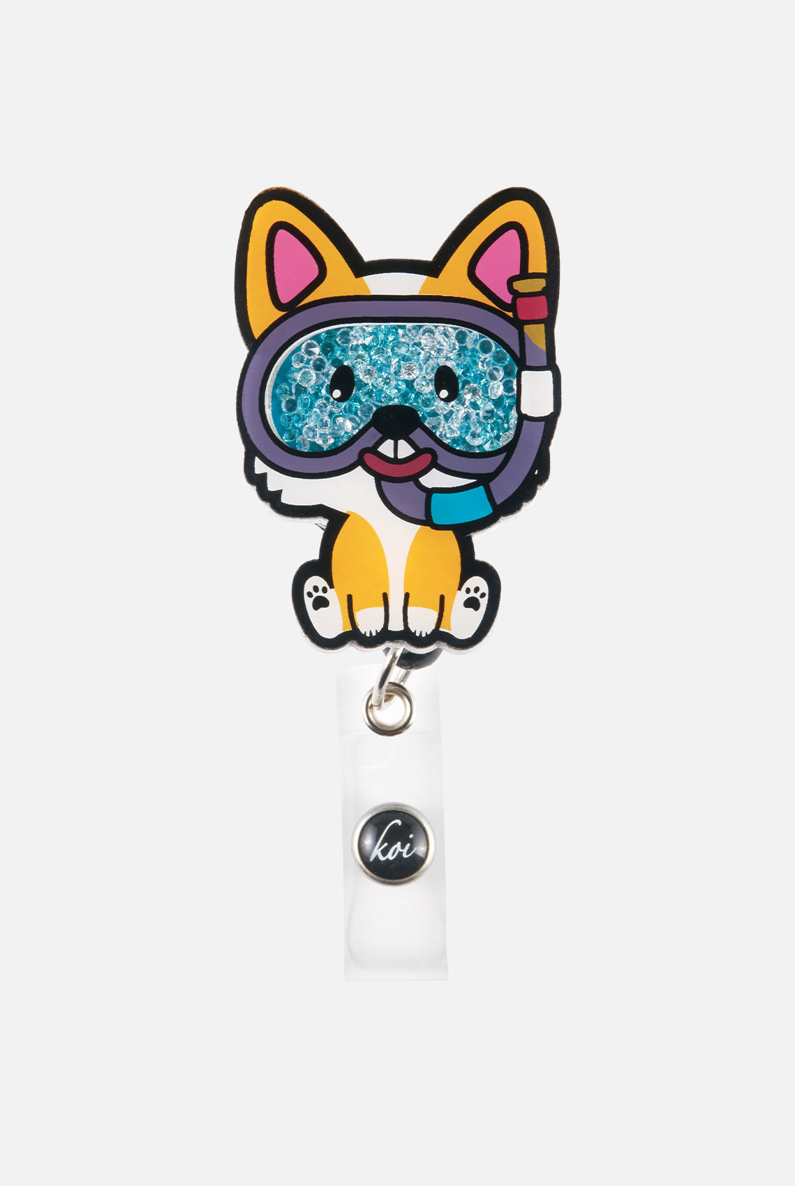 Koi Retractable Badge Reel - Scuba Paw