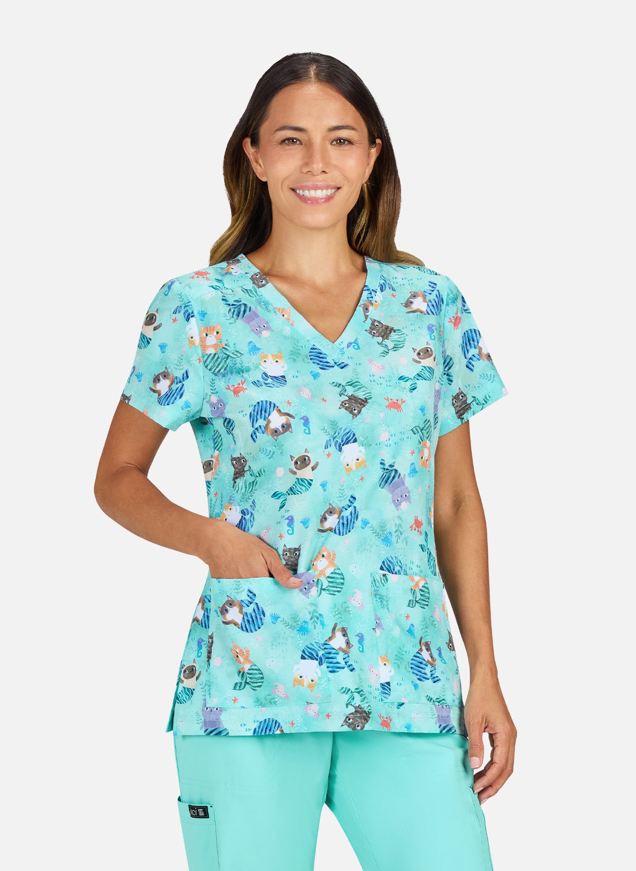 Koi Basics Rosalie Scrub Top - Purrmaids